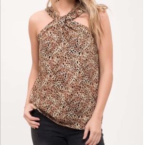 Leopard halter top
